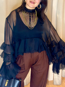 Blouse à volants VOILAGE