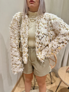 Gilet à plumes et sequins OPERA